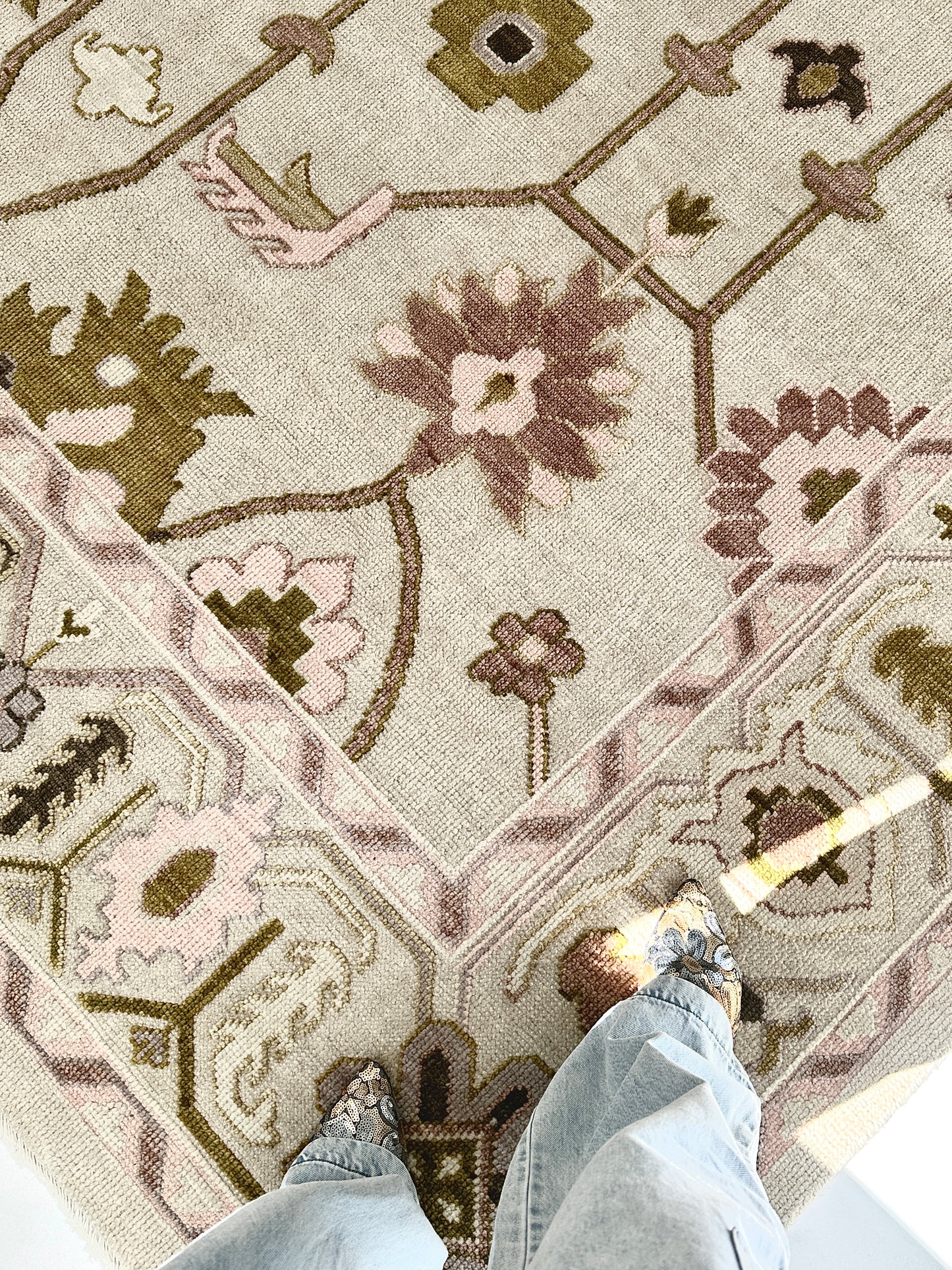 Olive Modern Oushak Rug
