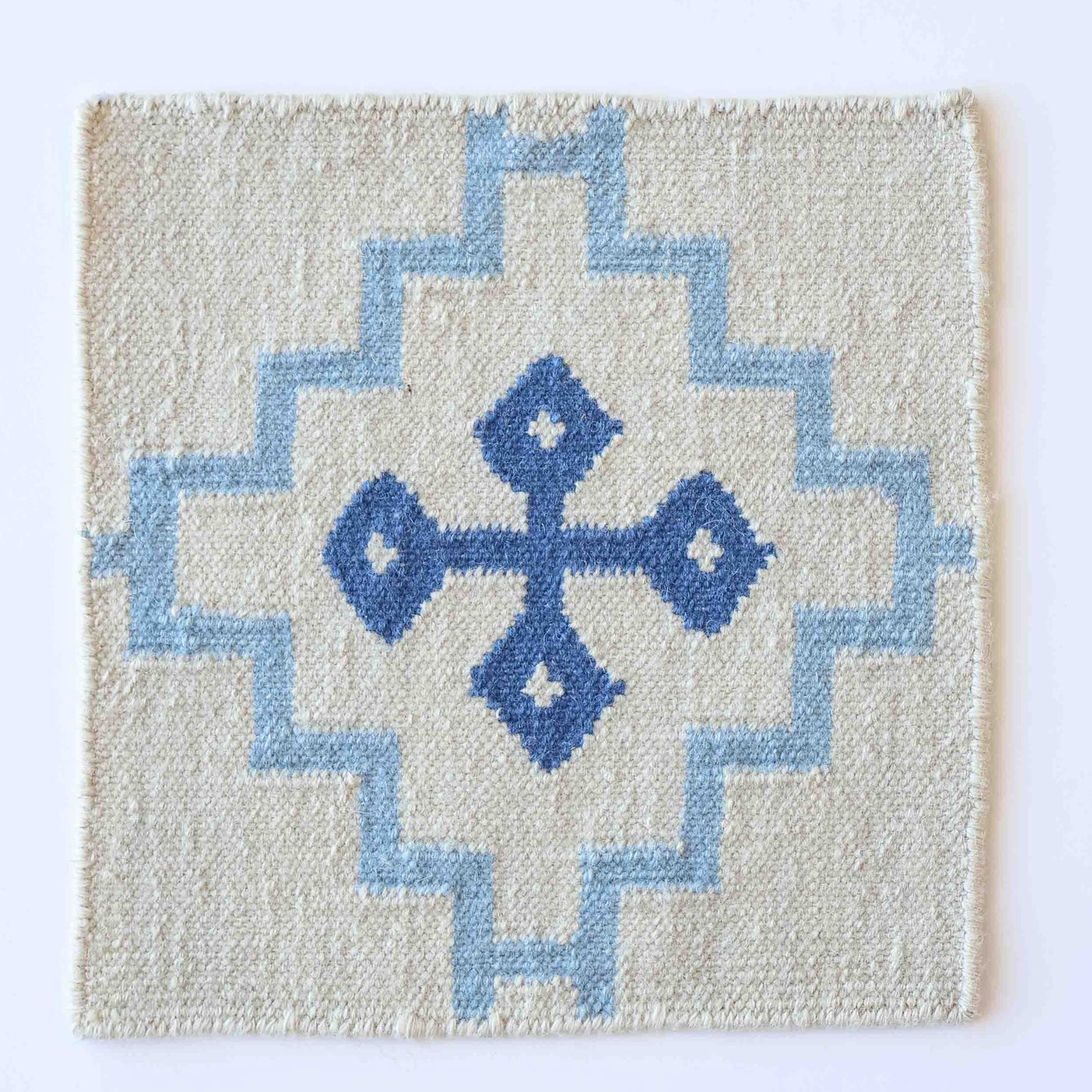 Denim Cross Flatweave Rug Sample