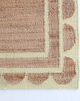 Sweet Pear Scalloped Edge Jute & Wool Combo Rug