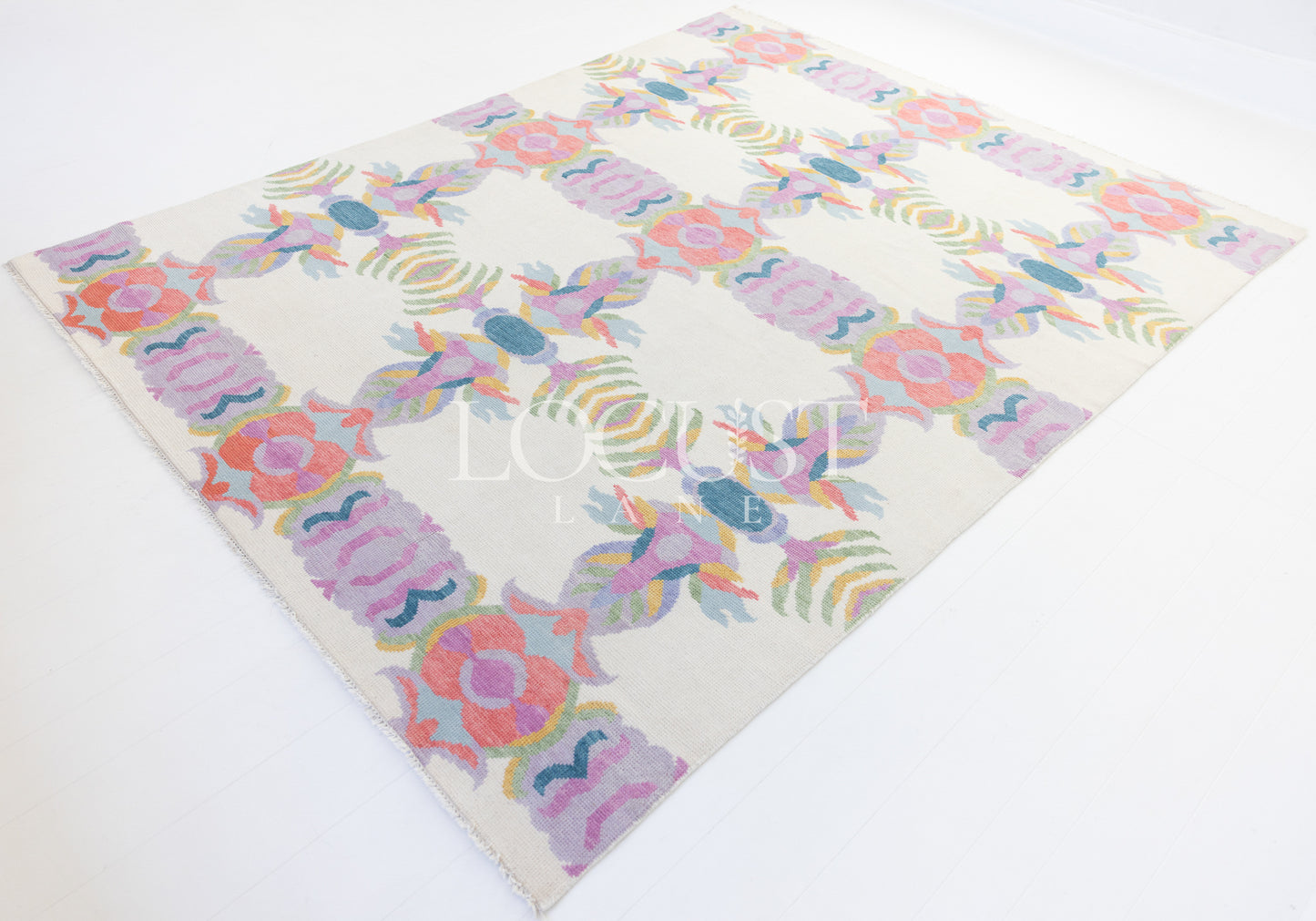 Evie in White Modern Oushak Rug (ready to ship)