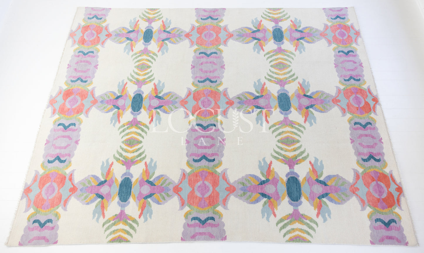Evie in White Modern Oushak Rug (ready to ship)