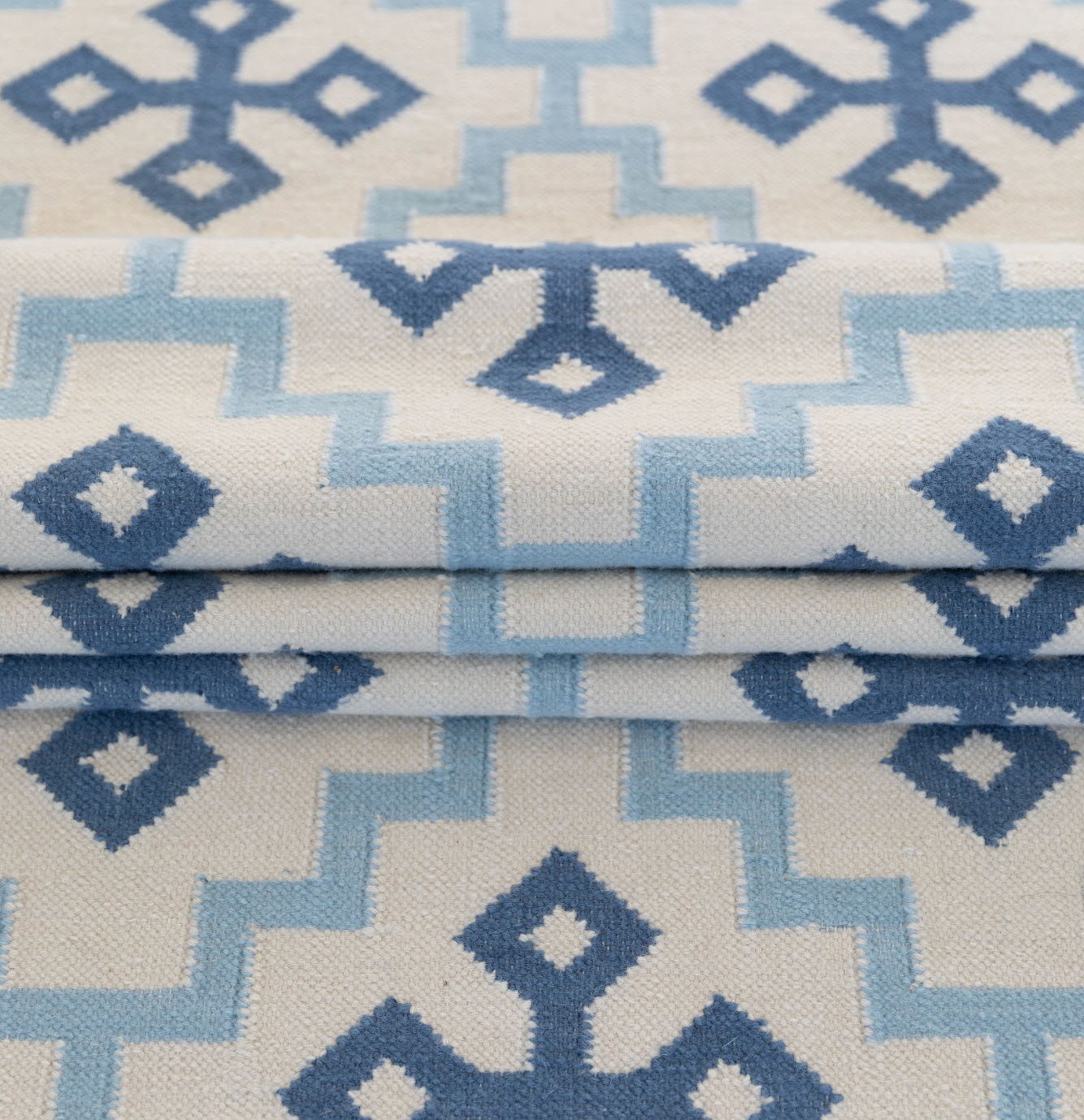 Denim Cross Flatweave Dhurrie Rug