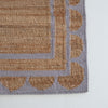 French Lilac Scalloped Edge Jute & Wool Combo Rug