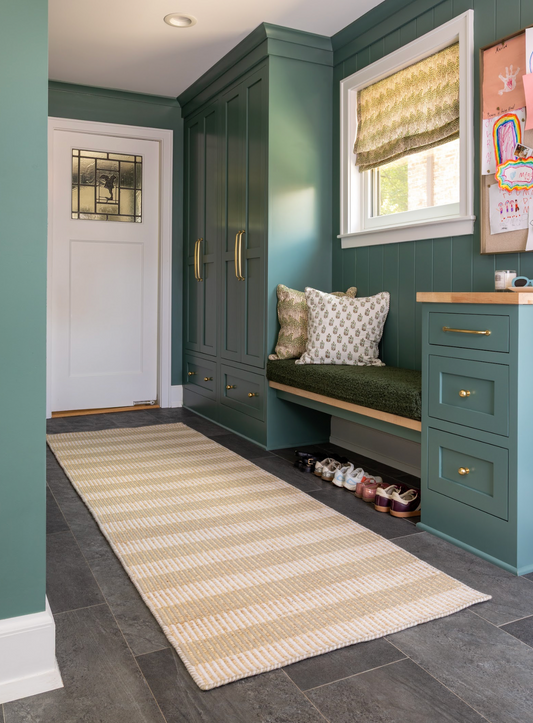 Broken Stripe Neutral Jute & Wool Rug