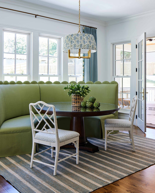 Sea Blue Jute & Wool Combo Rug