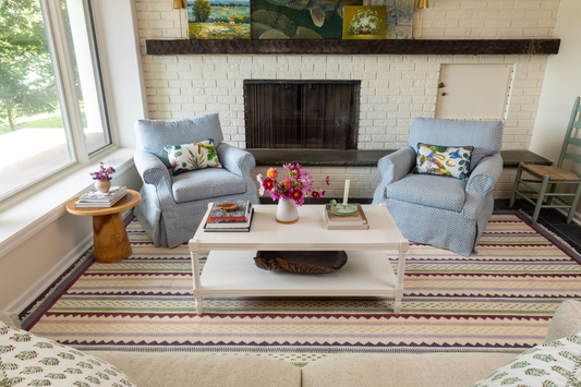 Heritage Stripe Multi Modern Oushak Rug