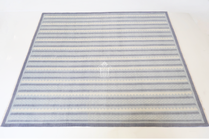 Locust Lane x Chasing Paper |Heritage Stripe Blue Modern Oushak Rug