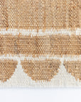 Cotton White Scalloped Edge Jute & Wool Combo Rug