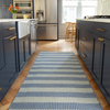 Locust Lane x Chasing Paper | Broken Stripe Blue Jute and Wool Rug