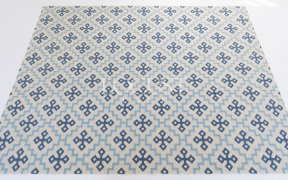 Denim Cross Flatweave Dhurrie Rug