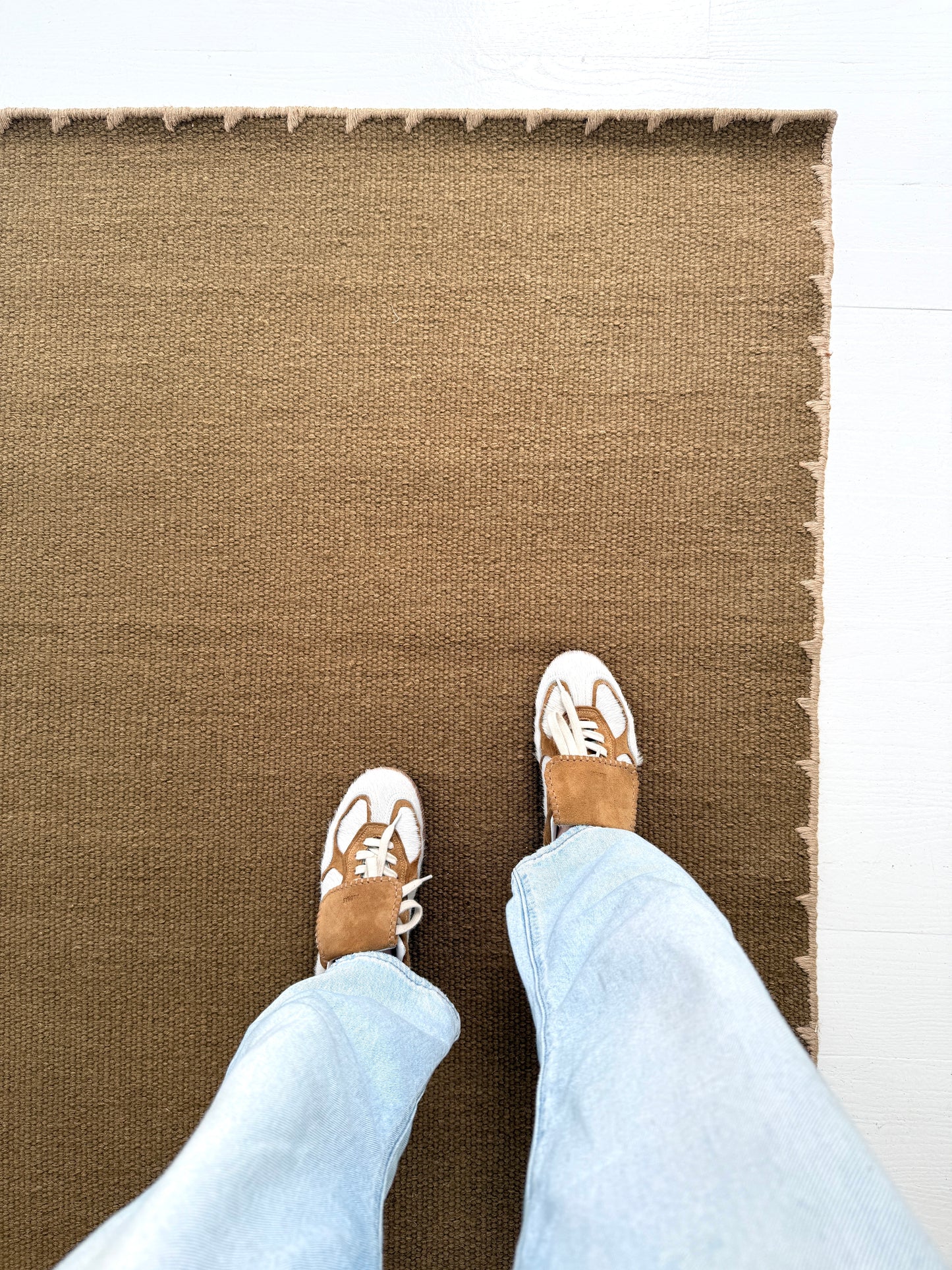 Weathered Oak Flatweave Dhurrie Rug