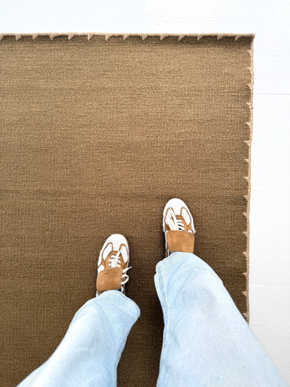 Weathered Oak Flatweave Dhurrie Rug