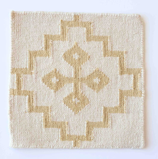 Gold Cross Flatweave Rug Sample