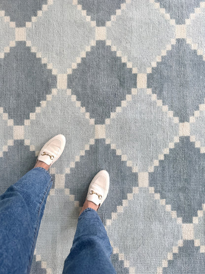 Sadie in Blue Mist Modern Oushak Rug