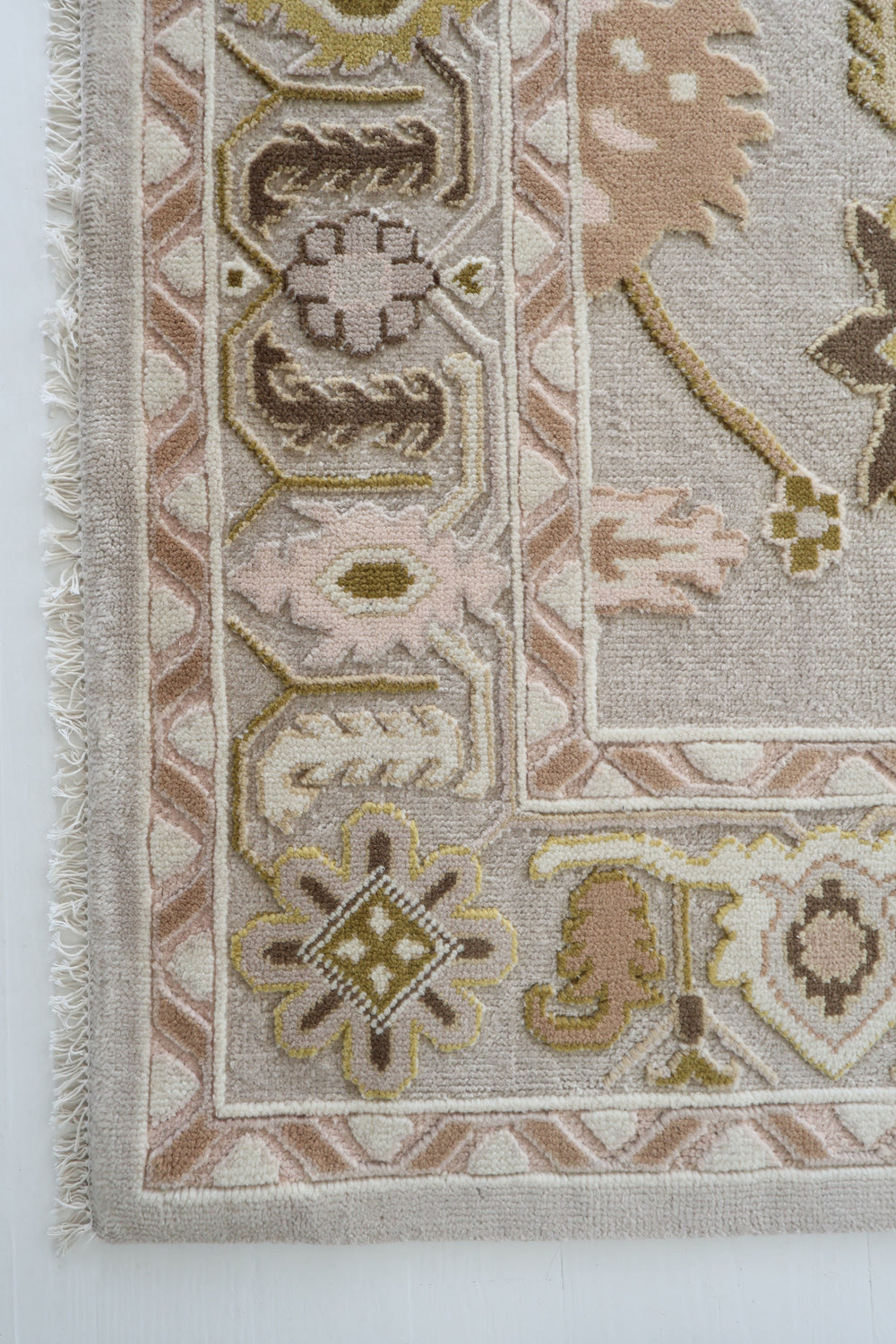Embossed Modern Oushak Rug