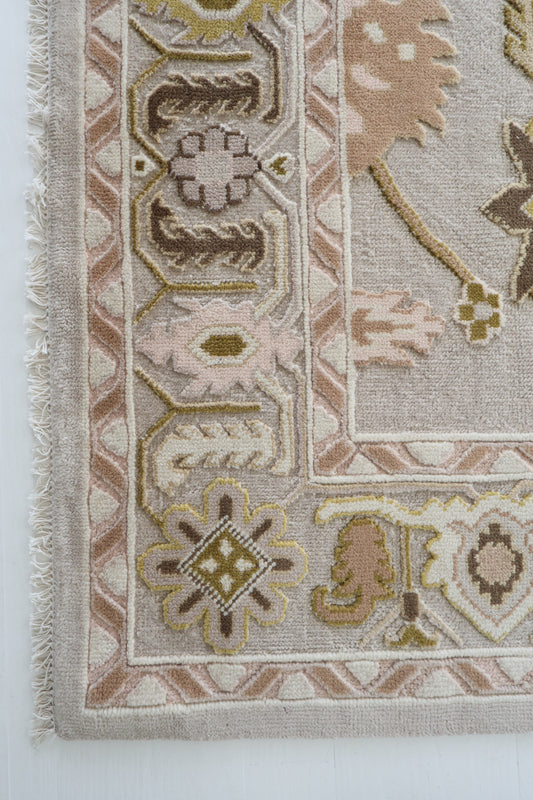 Embossed Modern Oushak Rug