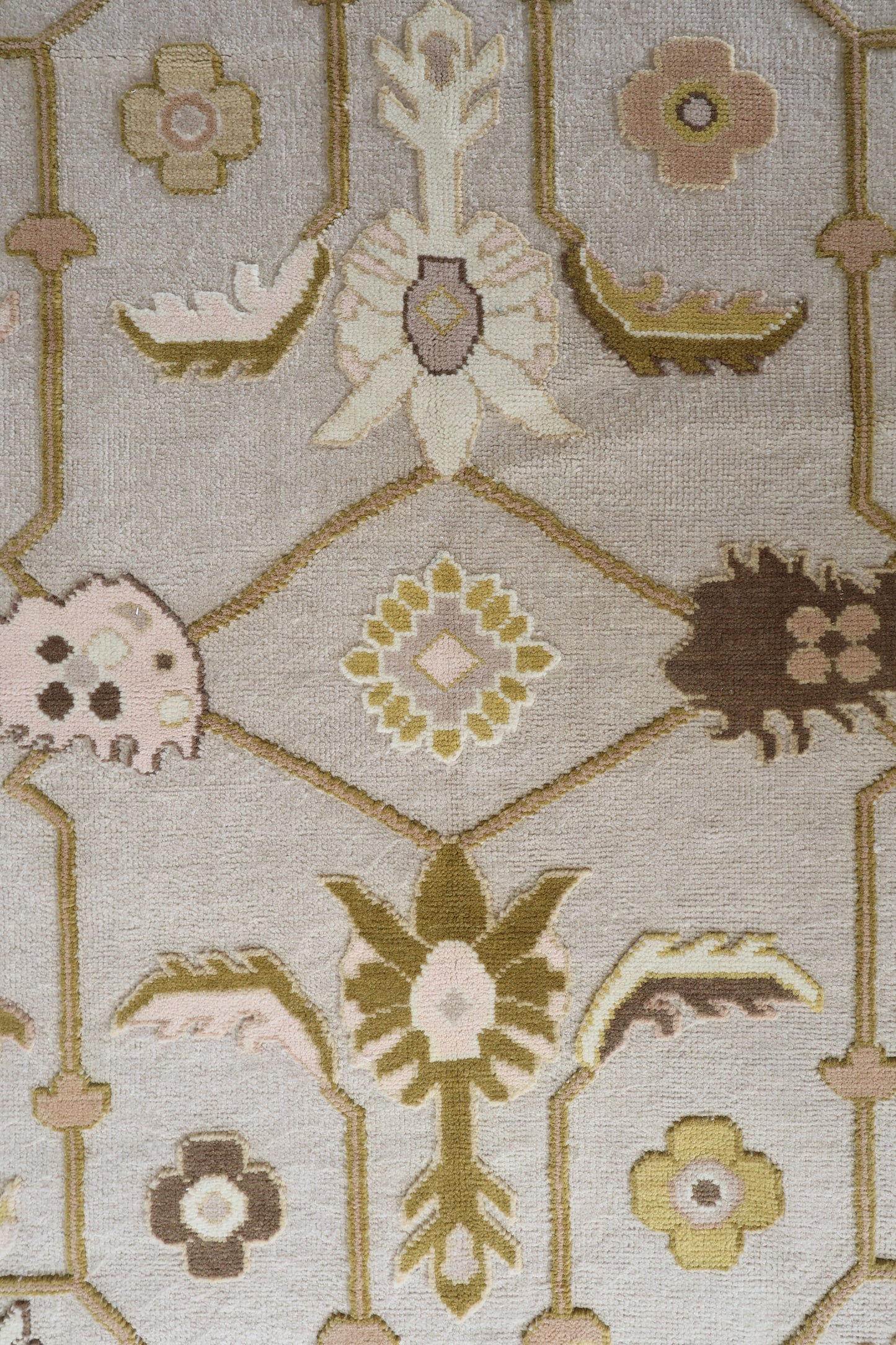 Embossed Modern Oushak Rug