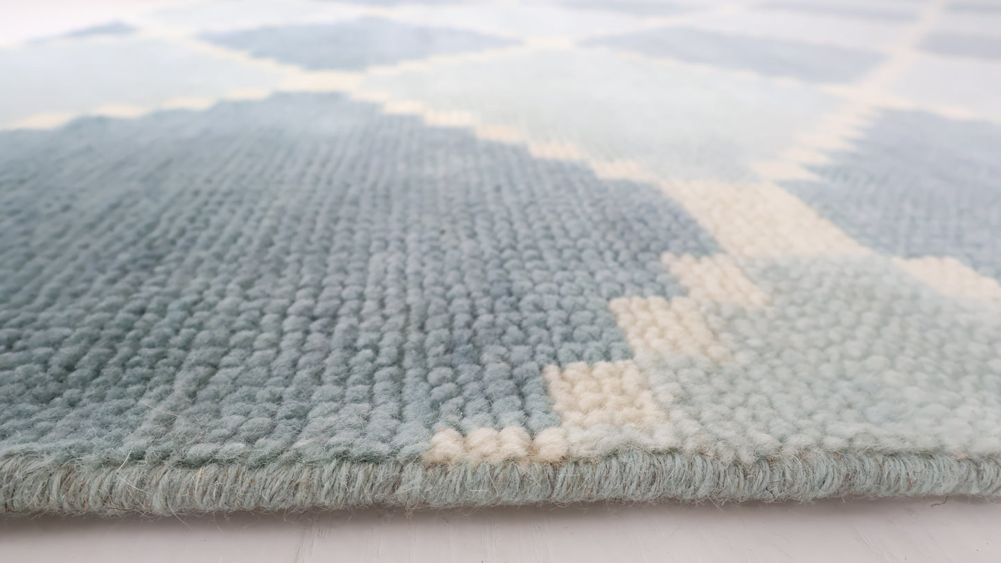 Sadie in Blue Mist Modern Oushak Rug  (ready to ship)