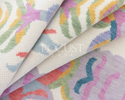 Evie in White Modern Oushak Rug (ready to ship)