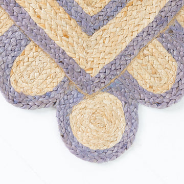 Lilac Scalloped Jute Rug (in stock)