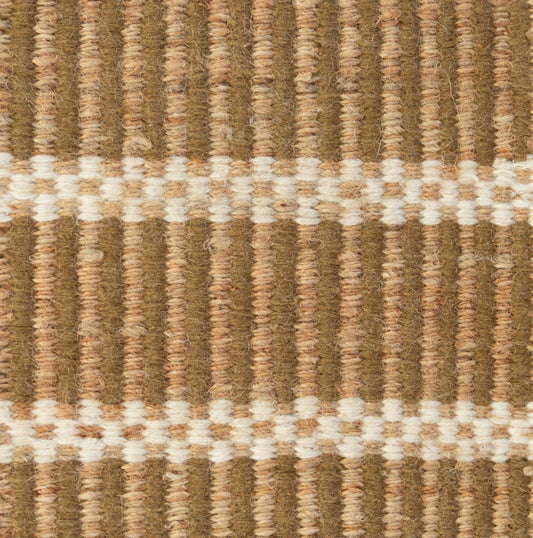 Ochre Brown Jute & Wool Combo Rug