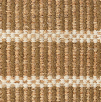 Ochre Brown Jute & Wool Combo Rug
