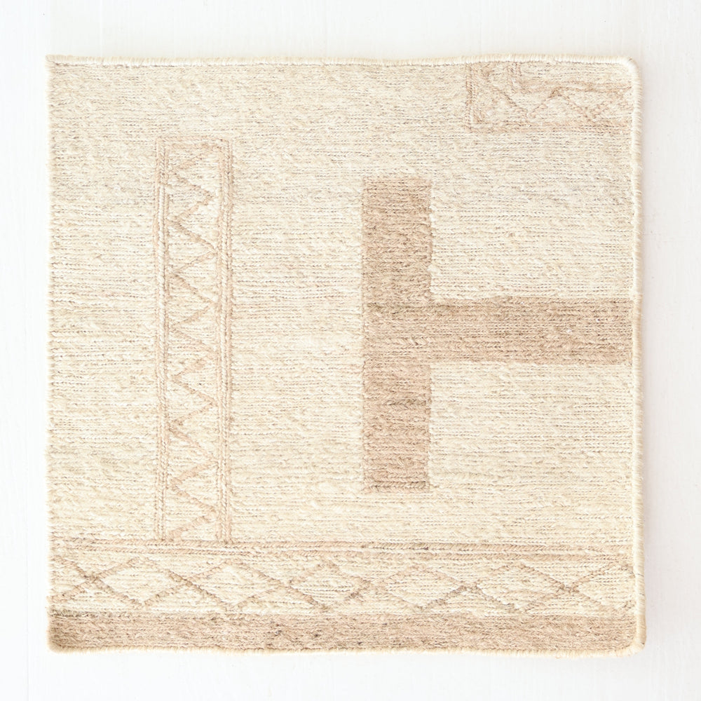 Hand-spun jute rug sample in warm beige and sand tones – Paloma Rug Sample by Locust Lane Rugs