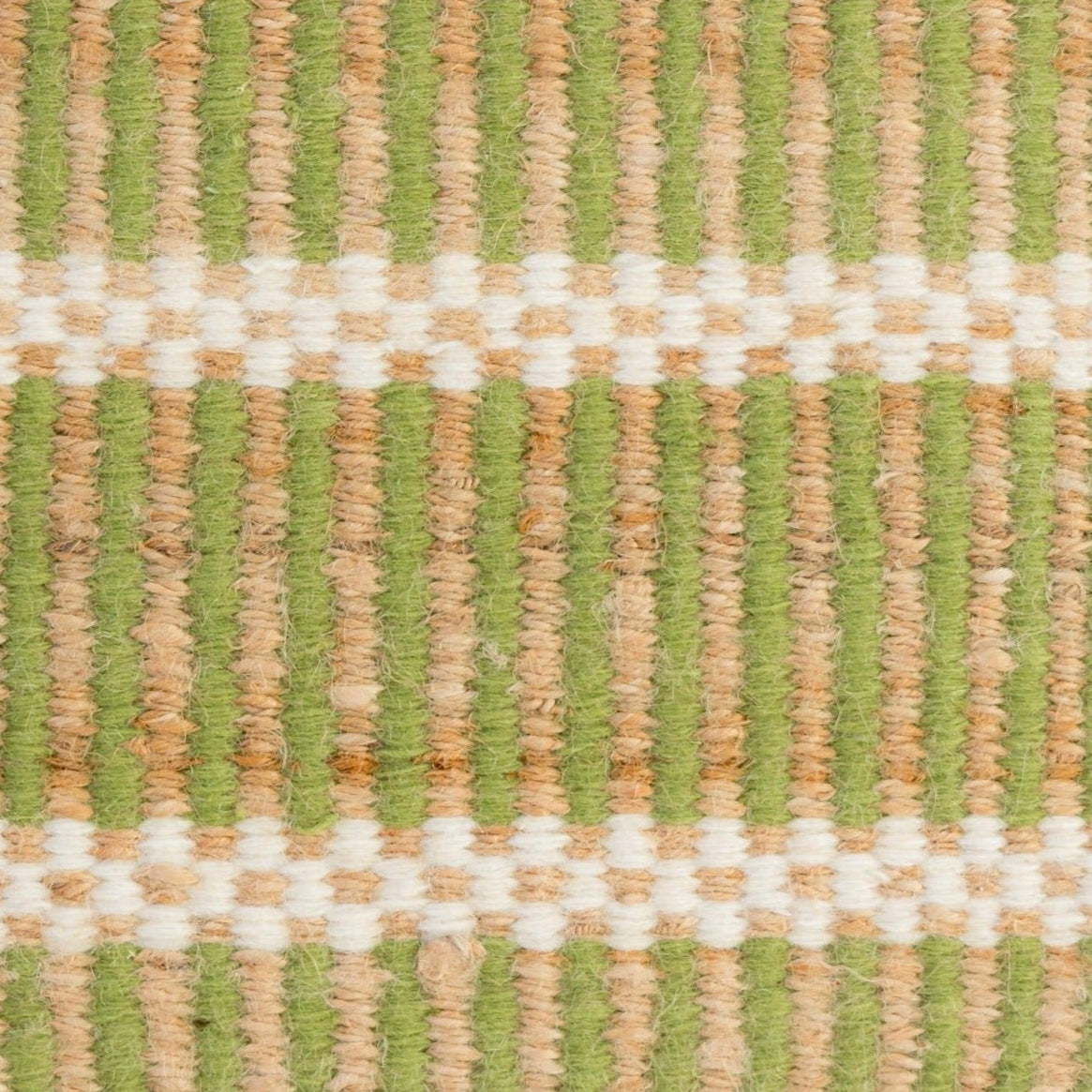 Pea Green Jute & Wool Combo Rug