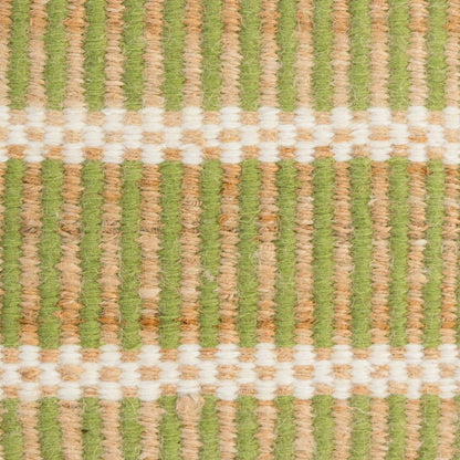 Pea Green Jute & Wool Combo Rug