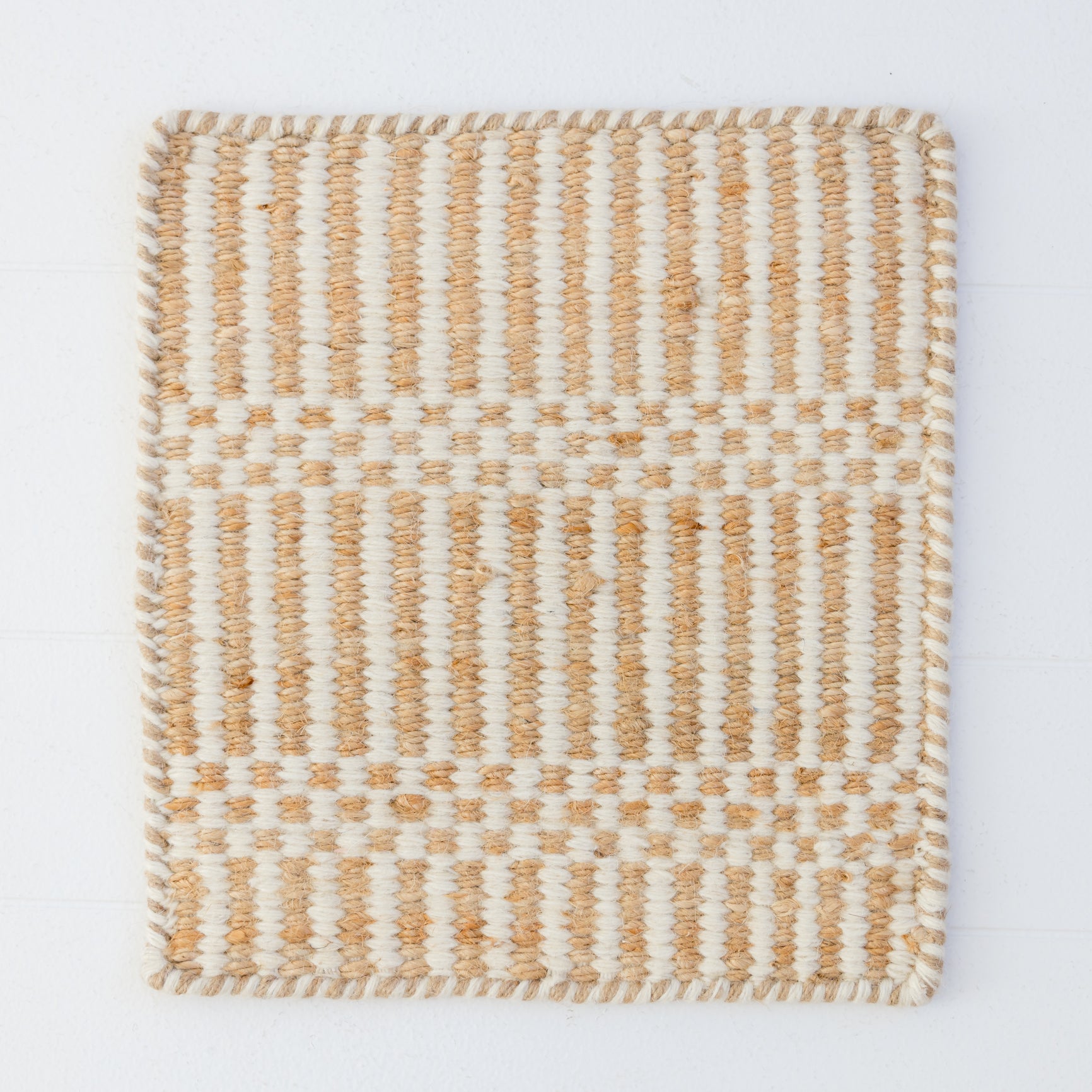 Cotton White Jute &amp; Wool Combo Rug (in stock)