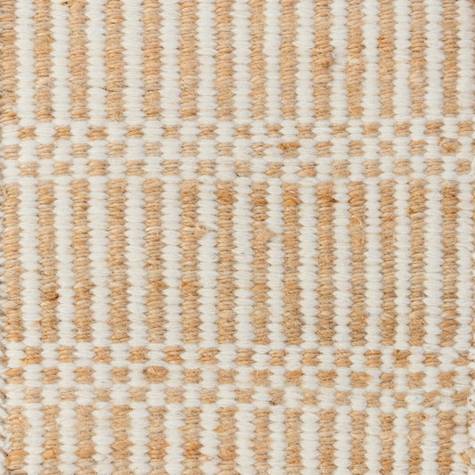 Cotton White Jute & Wool Combo Rug (ready to ship)