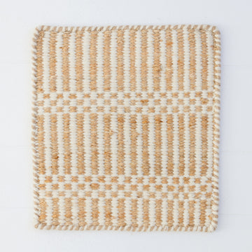 Cotton White Jute & Wool Combo Rug (in stock)