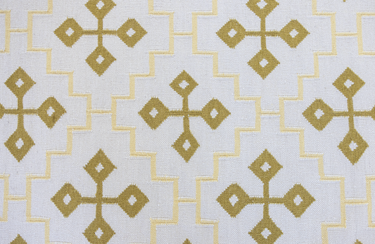 Butter Yellow Cross Flatweave Dhurrie Rug (ready to ship)
