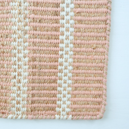 Blush Jute & Wool Mini Rug