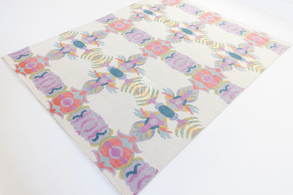 Evie in White Modern Oushak Rug (ready to ship)