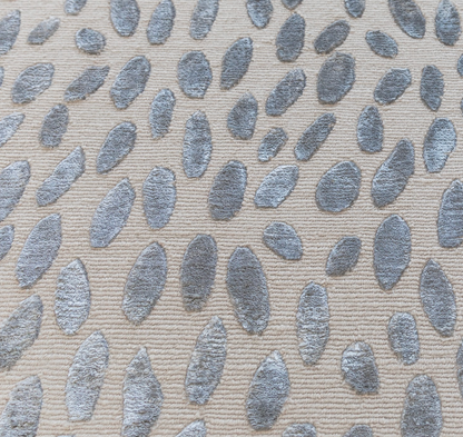 Jane in Pewter Silk Handcrafted Rug