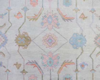 Anabel hand-knotted modern Oushak wool rug