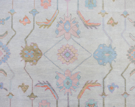 Anabel hand-knotted modern Oushak wool rug