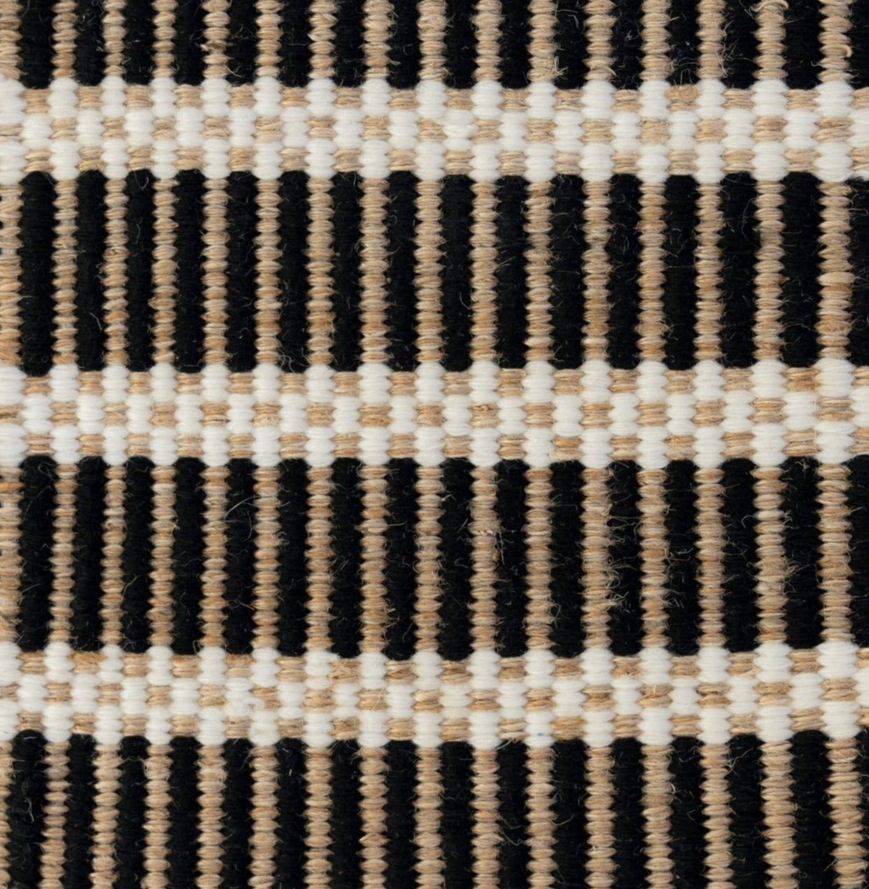 Black Jute &amp; Wool Combo Rug