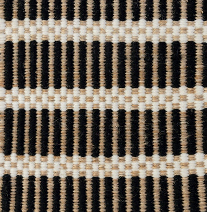 Black Jute & Wool Combo Rug