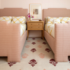 Locust Lane x Chasing Paper |Cottage Floral Maroon & Pink Flatweave Rug