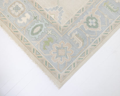 Corner detail of the Fiona rug highlighting its intricate design