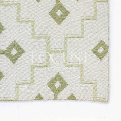 Pistachio Green Flatweave Dhurrie Rug – Locust Lane Rugs