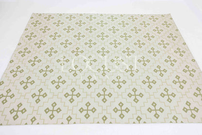 Pistachio Green Flatweave Dhurrie Rug