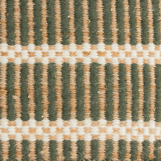 Holiday Green Jute & Wool Combo Rug
