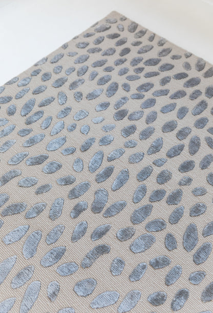 Jane in Pewter Silk Handcrafted Rug (ready to ship)