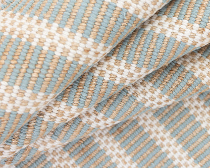 Sea Blue Jute & Wool Combo Rug (ready to ship)