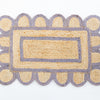 Lilac Scalloped Jute Mini Rug