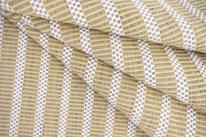 Handwoven jute and wool rug with olive green, ivory, and sand stripes – Martini Olive Jute & Wool Rug by Locust Lane Rugs