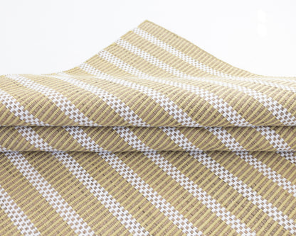 Handwoven jute and wool rug with olive green, ivory, and sand stripes – Martini Olive Jute & Wool Rug by Locust Lane Rugs